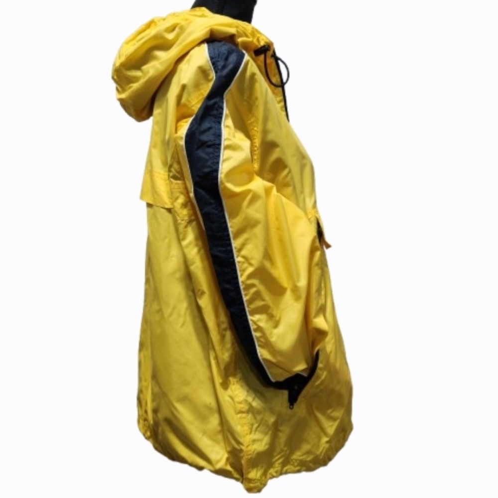 GAP Hooded Anorak Bright Yellow Pullover Windbreaker Rain Jacket (M), VTG Y2K - Picture 4 of 15